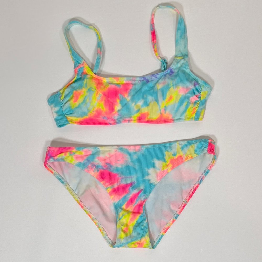 Xhileration Tie Dye Bikini Top and Bottom Swimsuit Size L